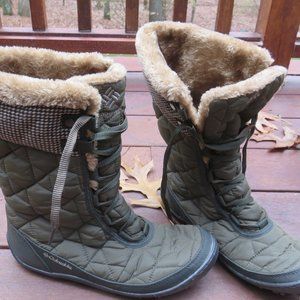 Columbia midcalf size 10 quilted laceup boots nwot